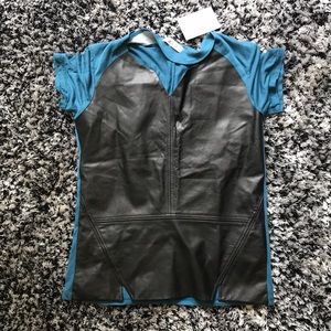 Aiko 100% leather shirt NWT